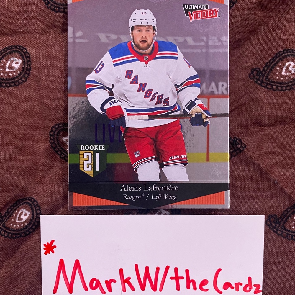 Rookie NHL Upper Deck Ultimate Victory Alexis Lafreniere 2020-21 #UV-42